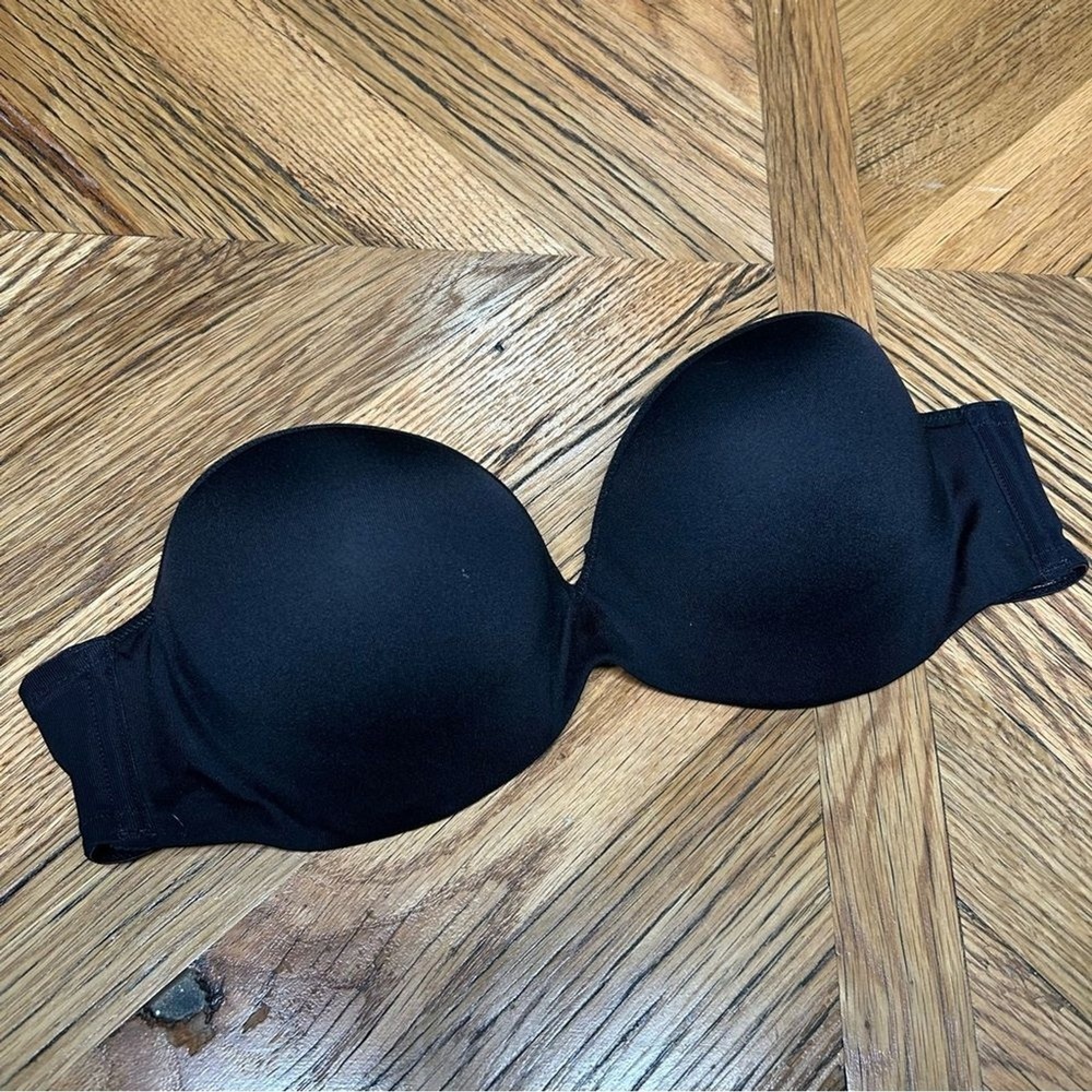 Le Mystere Sculptural Strapless Bra 32C Black L'Image 2755 Molded Cup
